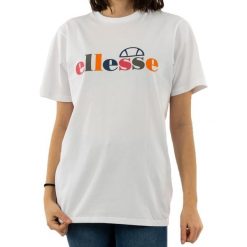 Koszulka T-shirt Ellesse Rialzo - Damska. Białe bluzki Ellesse, bez wzorów, z bawełny, bez kołnierzyka, bez ramiączek. Za 83.60 zł.