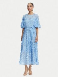 Joseph Ribkoff Sukienka koktajlowa 261738 Błękitny Regular Fit. Niebieskie sukienki Joseph Ribkoff, bez wzorów, z syntetyku, wizytowe, bez kołnierzyka, bez ramiączek. Za 1,419.00 zł.