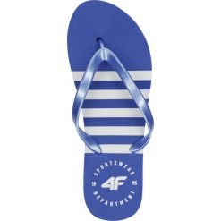 Japonki damskie KLD204 - kobalt. Klapki 4f, bez wzorów, z gumy, bez obcasa. W wyprzedaży za 14.99 zł.