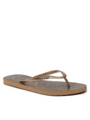 Roxy Japonki ARJL100873 Złoty. Żółte klapki Roxy, bez wzorów, z tworzywa sztucznego, bez obcasa. Za 69.99 zł.