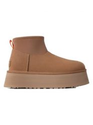 UGG Skórzane botki "Classic Mini Dipper" w kolorze jasnobrązowym rozmiar: 41. Brązowe botki UGG, bez wzorów, ze skóry, bez obcasa, na platformie, bez zapięcia. Za 682.45 zł.