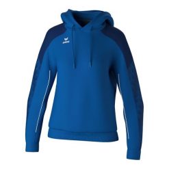 Bluza damska z kapturem Erima Evo Star. Niebieskie bluzy sportowe Erima, na zimę, bez wzorów, z materiału, z kapturem. Za 242.00 zł.