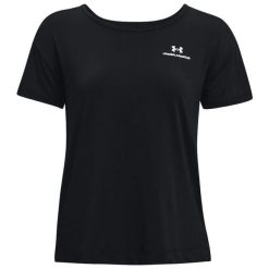 Koszulka sportowa damska Under Armour Rush Energy. Białe koszulki sportowe Under Armour, bez wzorów, bez ramiączek, na jogę i pilates. Za 119.99 zł.