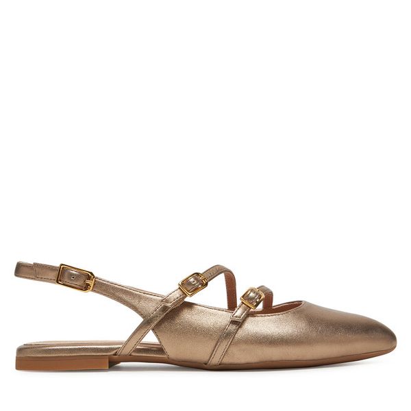 Sandały Unisa. Żółte sandały Unisa, bez wzorów, bez obcasa, na płaskiej podeszwie, bez zapięcia. Za 339.99 zł.