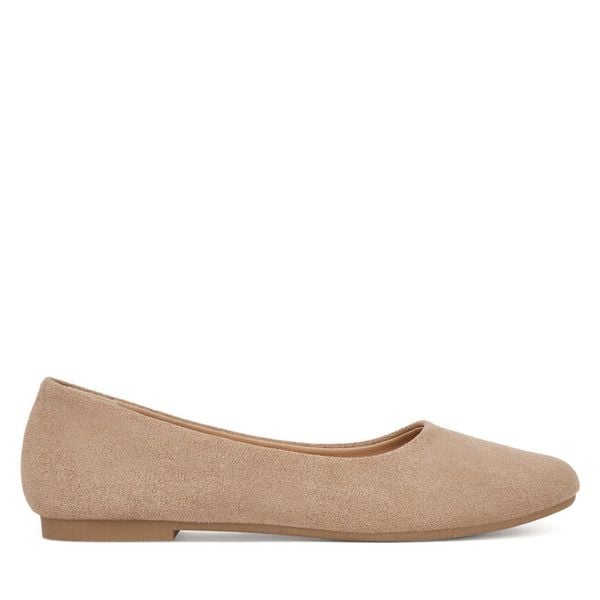 Baleriny JENNY. Brązowe baleriny Jenny, bez wzorów, bez obcasa. Za 59.99 zł.
