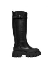 G-Star Raw Kozaki EO-GLCIEN-7001 Czarny. Czarne kozaki G-Star Raw, ze skóry, bez obcasa, na płaskiej podeszwie, bez zapięcia. Za 799.99 zł.
