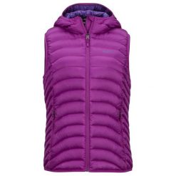Marmot Wm's Bronco Hooded Vest Purple Orchid M. Fioletowe kurtki sportowe Marmot, m, bez wzorów, z puchu, bez kaptura. W wyprzedaży za 399.00 zł.