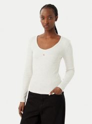 Calvin Klein Jeans Bluzka LV047D218G Szary jasny Slim Fit. Szare bluzki Calvin Klein Jeans, s, bez wzorów, z bawełny, bez kołnierzyka, bez ramiączek. Za 209.99 zł.