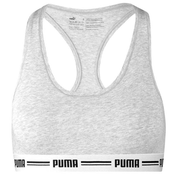 Biustonosz Sportowy Damski Racerback. Szare bielizna sportowa Puma, xl, bez wzorów. Za 113.99 zł.