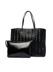 Guess Torebka Cheryl HWTQ97 20240 Czarny. Czarne shopper Guess, z aplikacjami, ze skóry, bez dodatków. Za 719.99 zł.