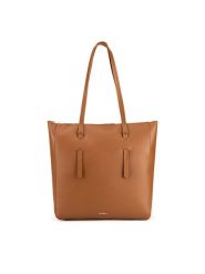 JENNY Torebka JNY-S-001-07 Brązowy. Brązowe shopper Jenny, bez wzorów, z tworzywa sztucznego, bez dodatków. Za 149.99 zł.