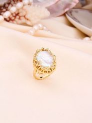 L'Atelier de Gaia Pierścionek rozmiar: onesize. Brązowe pierścionki L'Atelier de Gaia, z perłą, z mosiądzu. Za 126.45 zł.