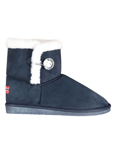 Geographical Norway Botki zimowe "Ogossip" w kolorze granatowym rozmiar: 36. Niebieskie botki Geographical Norway, na zimę, bez wzorów, z futra, bez obcasa, bez zapięcia. Za 98.95 zł.