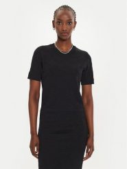 Pinko Bluzka Maglia 103976 A21T Czarny Regular Fit. Czarne bluzki Pinko, l, bez wzorów, z syntetyku, bez kołnierzyka, bez ramiączek. Za 549.99 zł.