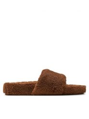 Polo Ralph Lauren Kapcie Elenore 842957051001 Brązowy. Brązowe obuwie domowe Polo Ralph Lauren, bez wzorów, z materiału, bez zapięcia. Za 419.99 zł.