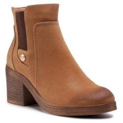 Jenny Fairy WS99857-02 Camel. Brązowe botki Jenny Fairy, bez wzorów, ze skóry ekologicznej, bez obcasa, bez zapięcia. Za 129.99 zł.