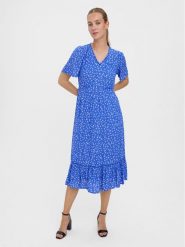 Vero Moda Sukienka codzienna Tirza 10268776 Niebieski Regular Fit. Niebieskie sukienki Vero Moda, na co dzień, xs, bez wzorów, z wiskozy, bez kołnierzyka, bez ramiączek, proste. Za 109.99 zł.