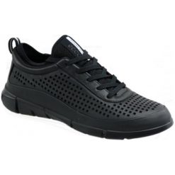 Ecco Intrinsic 86001351052 38 Czarne. Czarne obuwie sportowe ecco, ze skóry, bez zapięcia. W wyprzedaży za 379.99 zł.