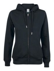 Clique Premium OC Hoody Full Zip Women — bluza z kapturem z bawełny organicznej. Czarne bluzy sportowe CLIQUE, s, bez wzorów, z bawełny, z kapturem. Za 293.99 zł.