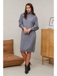 Soft Cashmere Sukienka dzianinowa w kolorze szarym rozmiar: 38/40. Szare sukienki Soft Cashmere, na co dzień, bez wzorów, z dzianiny, bez kołnierzyka, bez ramiączek, maxi, proste. Za 104.99 zł.