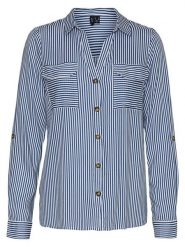Vero Moda Koszula w kolorze niebiesko-białym rozmiar: L. Białe koszule Vero Moda, l, bez wzorów, z wiskozy, bez kołnierzyka, bez ramiączek. Za 96.95 zł.