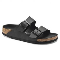 Klapki unisex Birkenstock Arizona Birkoflor. Czarne klapki Birkenstock, bez wzorów, z materiału, bez obcasa. Za 548.00 zł.