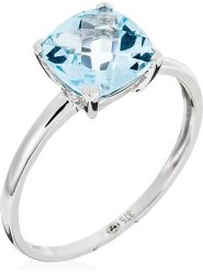 ATELIER DU DIAMANT Złoty pierścionek "Topaze Unique" z topazem rozmiar: 51. Niebieskie pierścionki ATELIER DU DIAMANT, z topazem, złote. Za 964.11 zł.