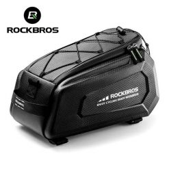 Sakwa, torba rowerowa na bagażnik rowerowy, twarda (30140059001) ROCKBROS. Czarne torby na ramię ROCKBROS, bez wzorów, z materiału, biznesowe, na ramię, bez dodatków. Za 139.00 zł.