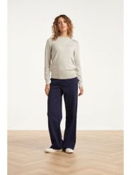 Smashed Lemon Spodnie w kolorze granatowym rozmiar: L. Niebieskie spodnie materiałowe Smashed Lemon, na co dzień, l, bez wzorów, z materiału, z podwyższonym stanem. Za 126.99 zł.