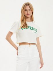 Converse T-Shirt W Retro Chuck Cropped Tee 10027151-A03 Écru Regular Fit. T-shirty Converse, l, bez wzorów, z bawełny, bez kołnierzyka, bez ramiączek. Za 89.99 zł.