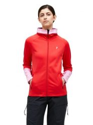 Bluza Peak Performance damska Rider Zip Hood czerwona - L. Czerwone bluzy Peak Performance, l, bez wzorów, z elastanu, bez kaptura. Za 599.00 zł.