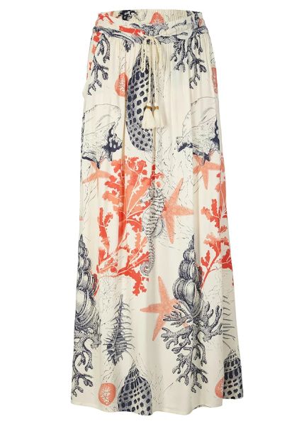 Spódnica maxi z lejącej wiskozy. Czerwone spódnice bonprix, na lato, bez wzorów, z wiskozy, maxi. Za 112.99 zł.