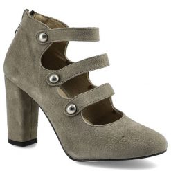 Zielone Botki Karino Damskie Eleganckie Obuwie. Zielone botki Karino, bez wzorów, bez obcasa, na obcasie, bez zapięcia. Za 259.00 zł.