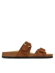 ONLY Shoes Klapki Onlmaxi-13 Pu Strap Buckle 15331392 Brązowy. Brązowe klapki ONLY SHOES, bez wzorów, z materiału, bez obcasa. Za 129.99 zł.