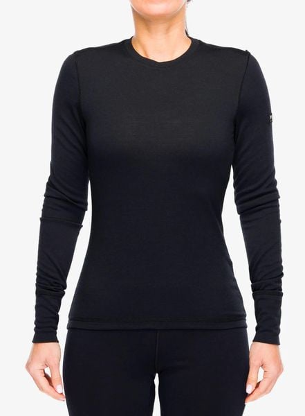 Bluza termoaktywna damska Super.natural Arctic230 Ls. Czarne bluzy super.natural, l, bez wzorów, z materiału, bez kaptura. Za 329.99 zł.