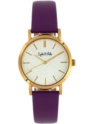 Sophie & Freda Zegarek kwarcowy "Budapest" w kolorze złoto-fioletowo-białym rozmiar: onesize. Różowe, analogowe zegarki Sophie & Freda, złote. Za 165.99 zł.