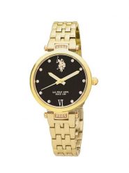 U.S. Polo Assn. Zegarek kwarcowy w kolorze złoto-czarnym rozmiar: onesize. Czarne, analogowe zegarki U.S. Polo Assn., metalowe. Za 260.99 zł.