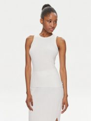 Hugo Top Sareple 50514301 Écru Slim Fit. Topy Hugo, l, bez wzorów, z wiskozy, bez kołnierzyka, bez ramiączek. Za 319.99 zł.
