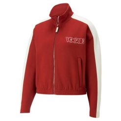Damska bluza dresowa Puma X Vogue T7 Dk. Czerwone bluzy Puma, xs, bez wzorów, z bawełny, z kapturem. Za 263.47 zł.