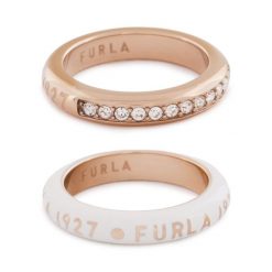 Zestaw 2 pierścionków Furla. Czerwone pierścionki Furla, złote. Za 299.99 zł.