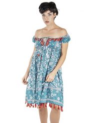 Isla Bonita by SIGRIS Sukienka w kolorze błękitnym rozmiar: XL. Niebieskie sukienki Isla Bonita by SIGRIS, na co dzień, xl, bez wzorów, z bawełny, bez kołnierzyka, bez ramiączek, midi, proste. Za 96.60 zł.