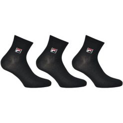 Skarpetki ponad kostę unisex Fila 3 pary. Czarne skarpety Fila, bez wzorów, z bawełny. Za 30.99 zł.