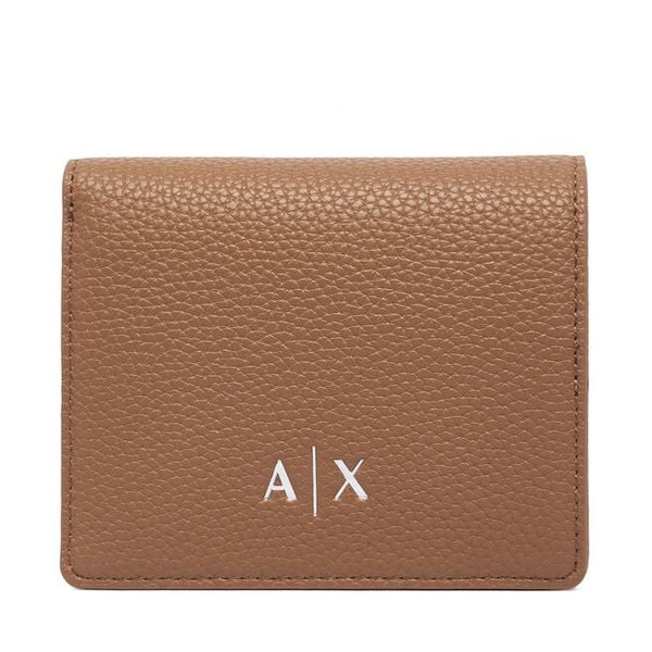 Portfel Armani Exchange. Brązowe portfele Armani Exchange, bez wzorów. Za 269.99 zł.