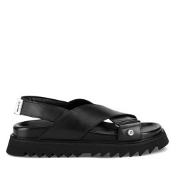 Sandały G-Star Raw. Czarne sandały G-Star Raw, bez wzorów, retro, bez obcasa, na płaskiej podeszwie, bez zapięcia. Za 379.99 zł.