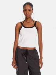 Juicy Couture Top Amira JCWCT225302 Biały Slim Fit. Białe topy Juicy Couture, xxs, bez wzorów, z bawełny, bez kołnierzyka, bez ramiączek. Za 149.99 zł.