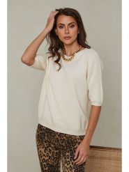 Joséfine Sweter "Kalocsa" w kolorze kremowym rozmiar: L. Brązowe swetry Joséfine, l, bez wzorów, z kaszmiru, bez ramiączek. Za 130.99 zł.