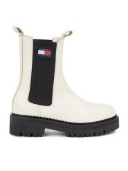 Tommy Jeans Sztyblety Tjw Urban Chelsea EN0EN02298 Biały. Białe botki Tommy Jeans, bez wzorów, z jeansu, bez obcasa, na płaskiej podeszwie, bez zapięcia. Za 799.99 zł.