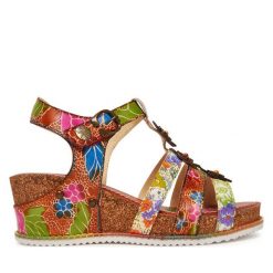 Sandały Laura Vita. Sandały Laura Vita, bez wzorów, bez obcasa, na koturnie, bez zapięcia. Za 329.99 zł.