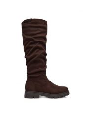 Go Soft Kozaki CEO-SWC014-3 Brązowy. Brązowe kozaki GO SOFT, z materiału, bez obcasa, na płaskiej podeszwie, bez zapięcia. Za 249.99 zł.