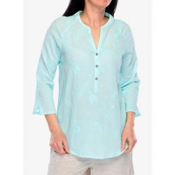 Koszula turystyczna damska Royal Robbins Oasis Tunic II 3/4 Sleeve. Zielone koszule ROYAL ROBBINS, bez wzorów, casualowe, bez kołnierzyka, bez ramiączek. Za 340.99 zł.